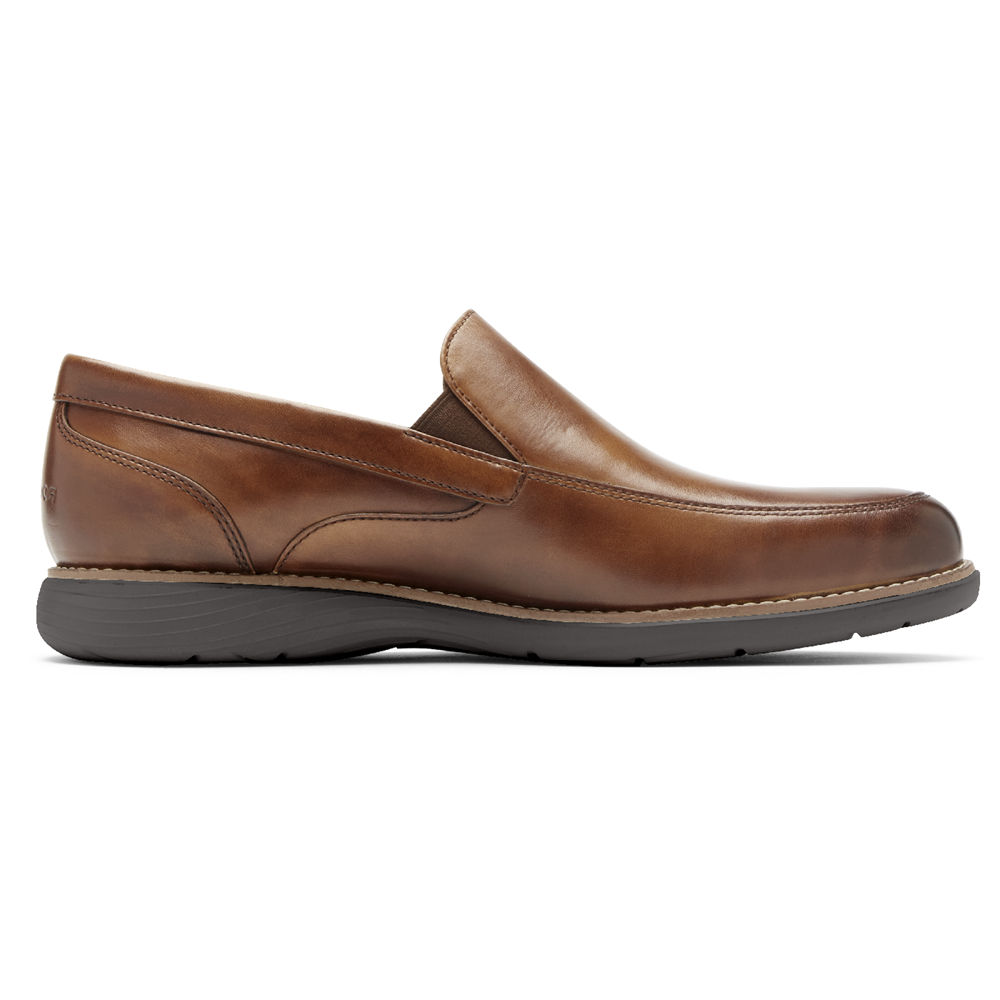 Rockport Singapore Mens Loafers - Garett Venetian Brown - MN0967258